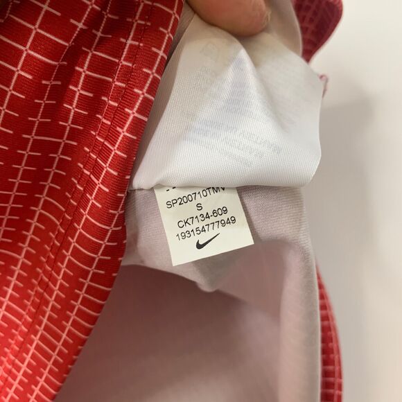 Nike Golf Shirt Mens S Small Red Standard Dri Fit Vapor Printed Stretch Collared - Picture 6 of 9